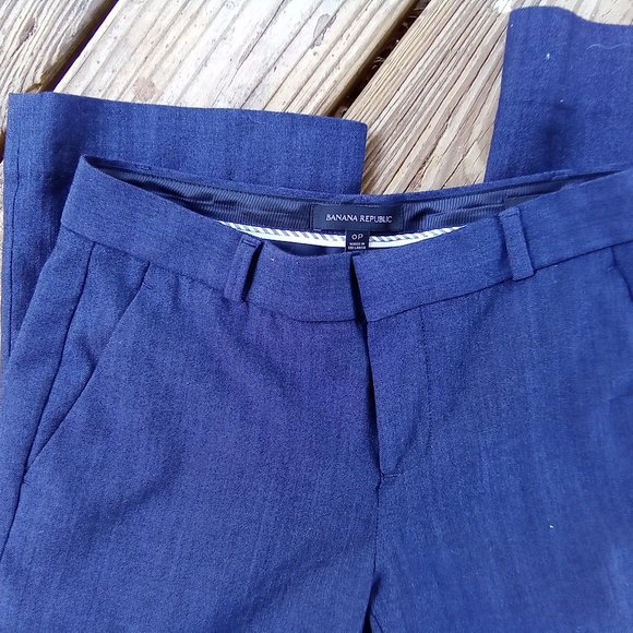Banana Republic Blue Slacks Very Well Made Size OP - Picture 5 of 7